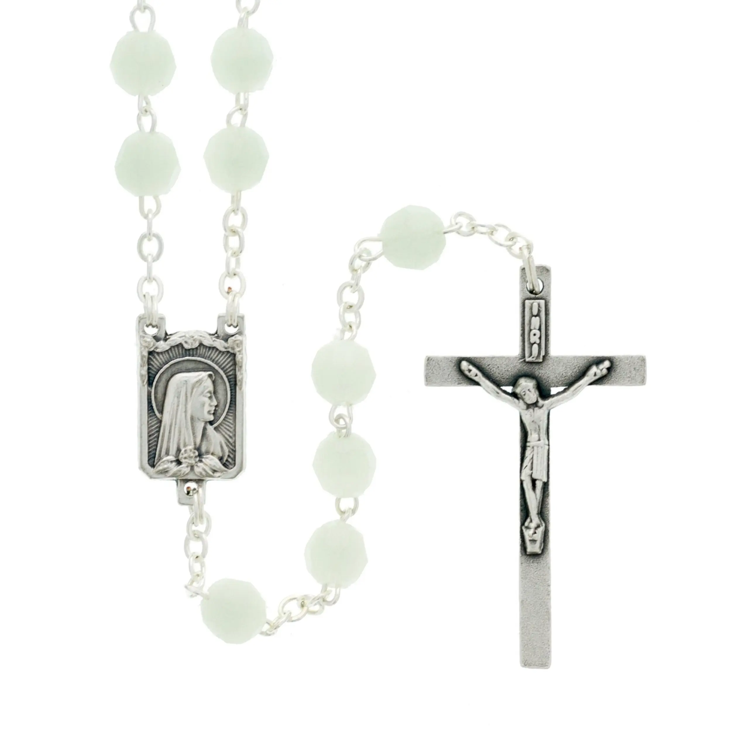Glow in the Dark Bead Rosary, Handmade in Italy, Custom Design