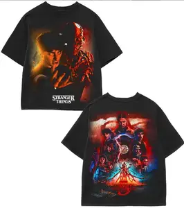 Will Byers and Vecna Stranger Things 5 Double Printed Oversize Lightweight TV Show Graphic Top Cotton Gift T-Shirt For Comic Lover, Gift T-Shirt For Movie Lover