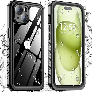Waterproof Case for iPhone 16/15 /Plus/Pro/Pro Max Series – IP68 Rated, Full Body Rugged Protection, Built-in Screen & Camera Lens Protector, Shockproof & Dustproof Cover for iPhone 16 Plus/Pro/Max & 15 Pro/Max Smartphone Protective