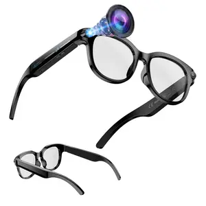 AI Smart Glasses with Video Recording, 2MP Camera Anti-Shake for Video Recording and Photo Taking, Translation, Assistant Conversation, Suitable for Outdoor and Indoor
