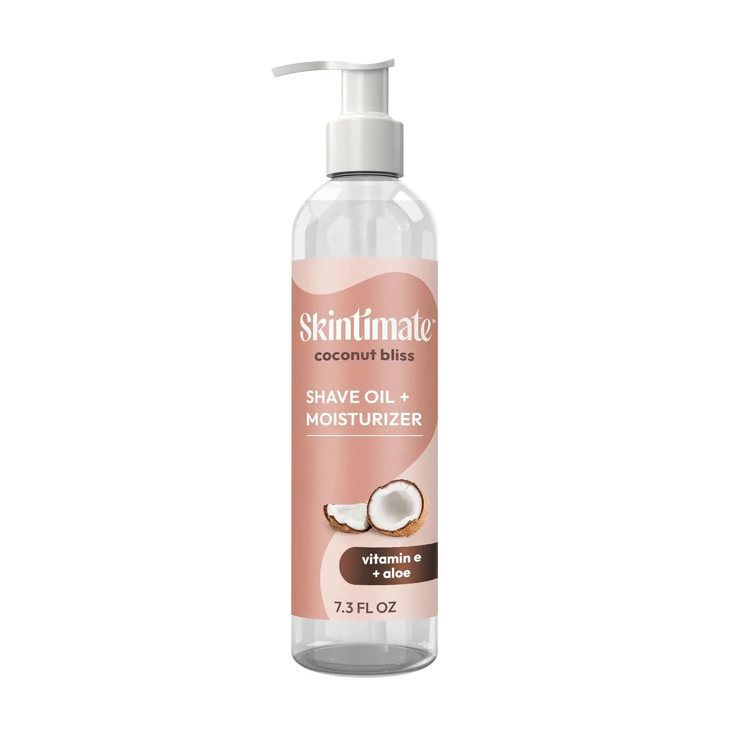 2-in-1 Shave Oil & Moisturizer, Coconut Bliss, 7.3oz | Shaving Oil, After Shave for Women Bikini Area Moisturizer with Vitamin E and Aloe, Shaving Cream Alternative, 7.3 fl oz