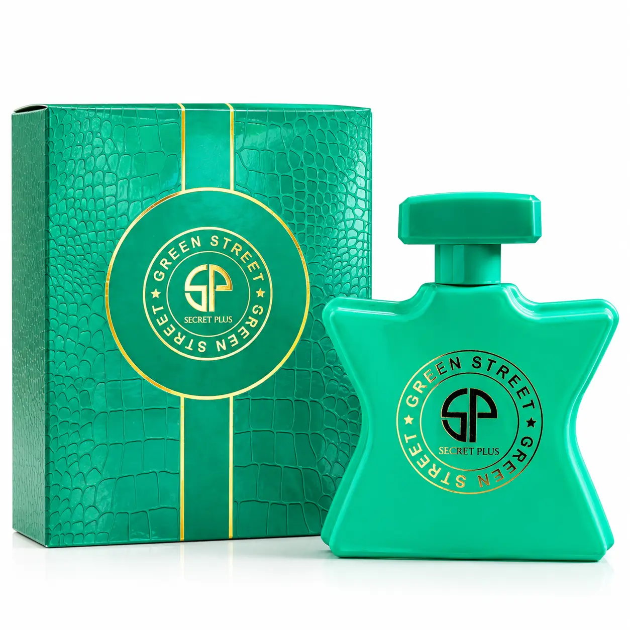SECRET PLUS Green Street Perfume – Elegant Fragrance, Luxury-Inspired Cologne, Emerald Green Bottle, Sophisticated Scent, Gift for Him