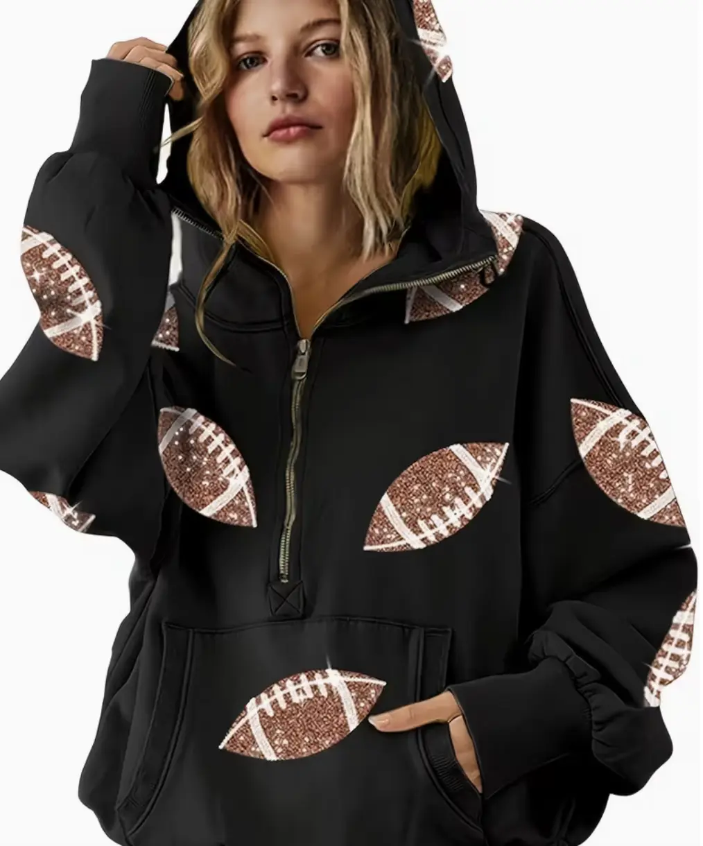 Sequin Womens Pullover Football