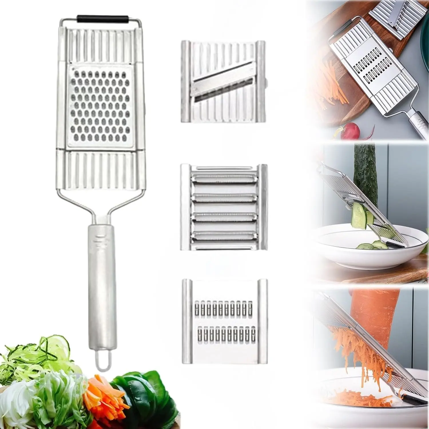 Multifunctional Vegetable Slicer Stainless Steel Grater Fruit Potato Peeler Adjustable Kitchen Tools