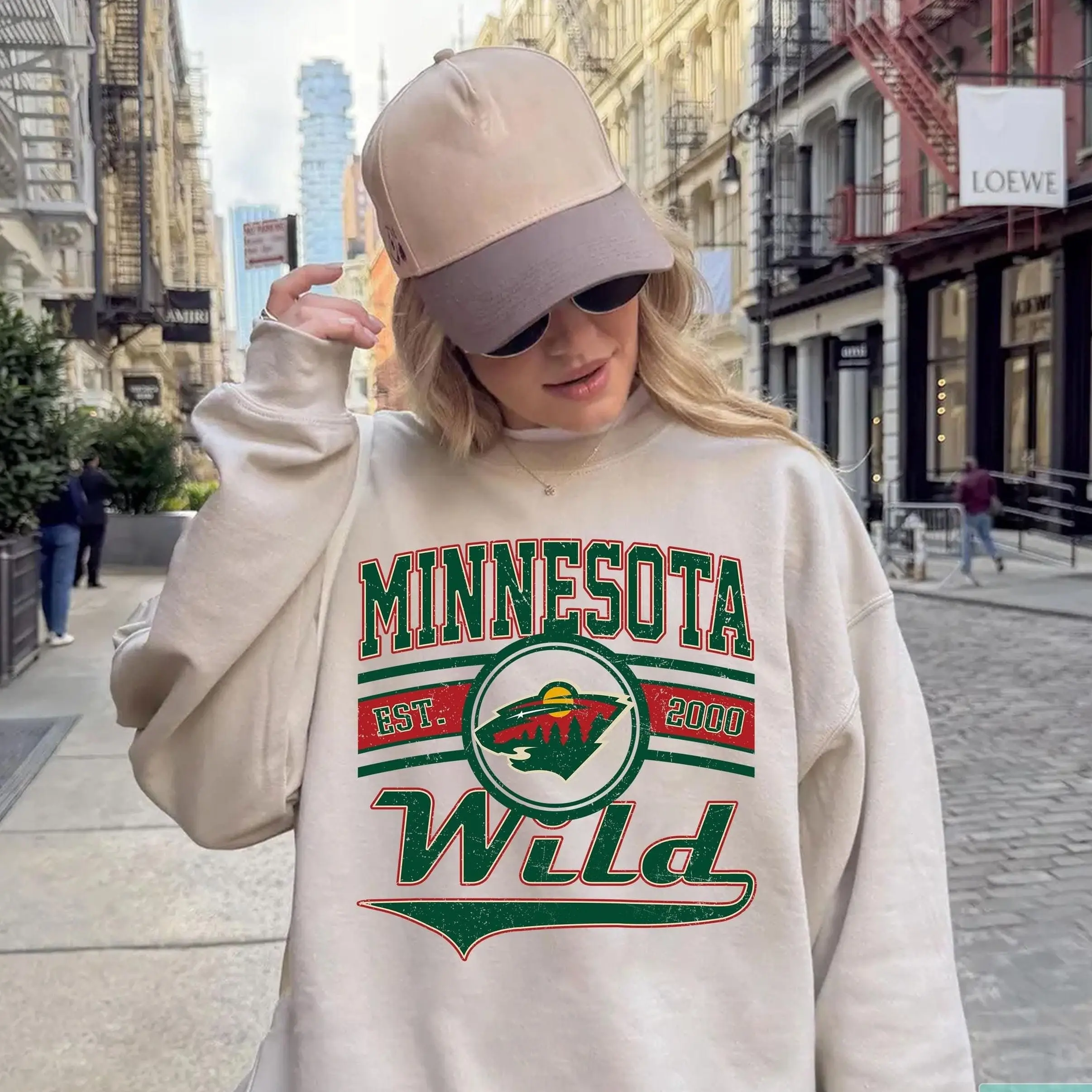 Vintage Minnesota Hockey Sweatshirt, Retro Ice Hockey Crewneck, Minnesota Hockey Fan Shirt, Classic Game Day Apparel