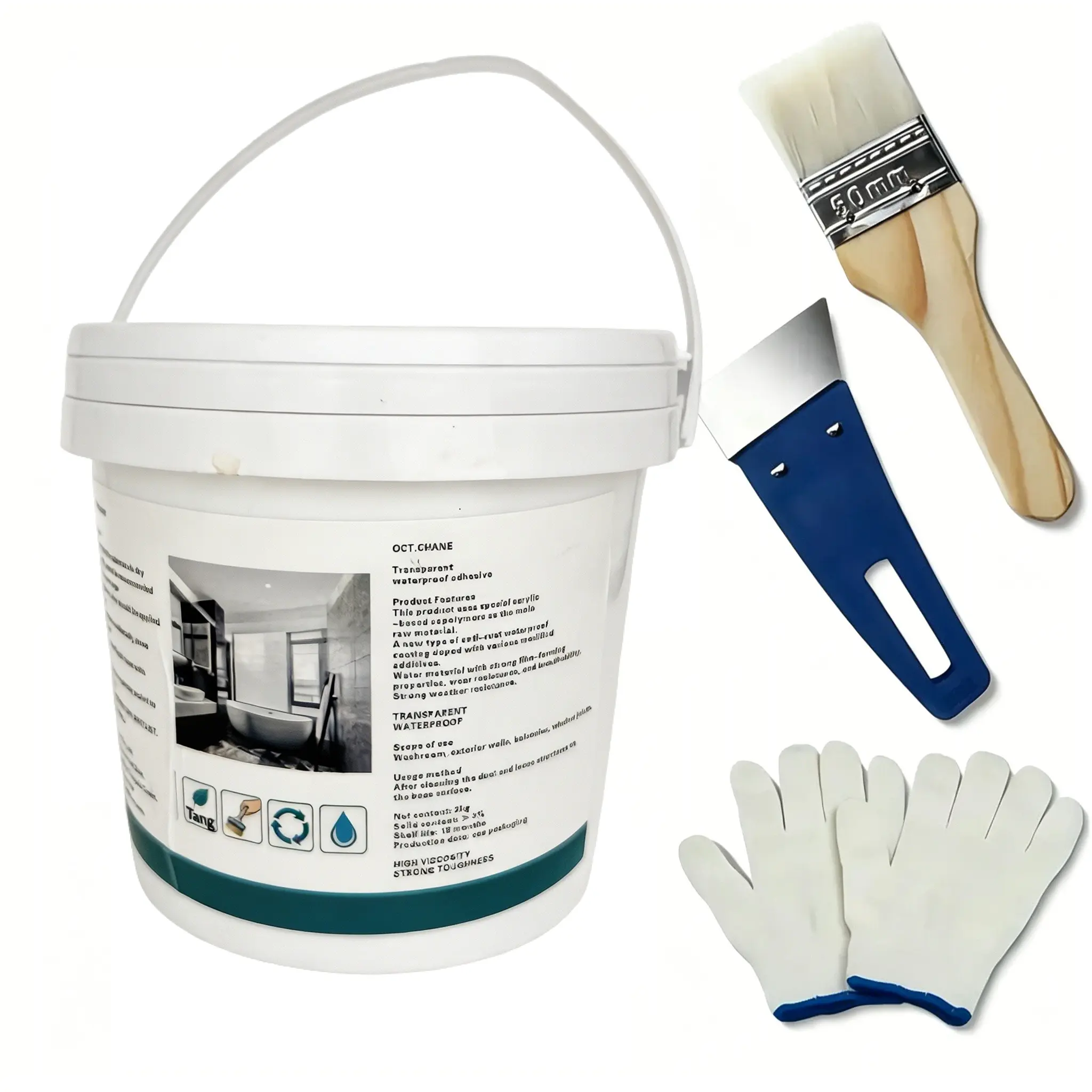 70.5oz Waterproof Sealant - Strong Invisible Water-Based Adhesive Tile Grout Gap Filler, Waterproof Leak Proof Invisible Glue Waterproofer, Concrete Crack Filler Waterproofer for Indoor Outdoor Leak Repairs