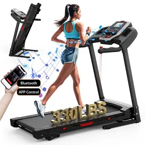FYC 3.0HP Foldable Treadmill for Home, 330lbs Capacity Steel Frame Home Gym Equipment, Compact Design, Folding Mechanism, Shock Absorption for Joint Protection, LCD Display, Quiet Motor for Whole Body Workout