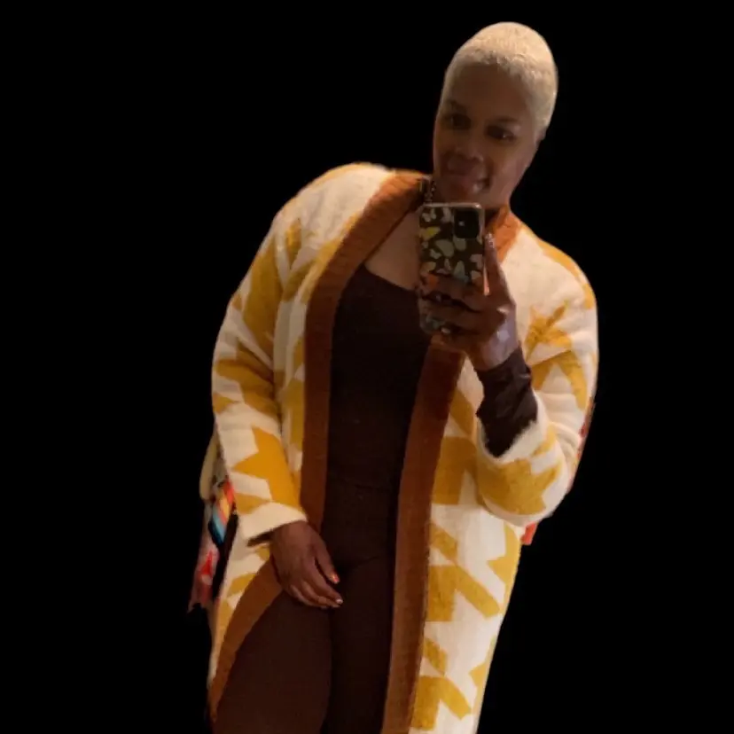 Houndstooth Wool Cardigan