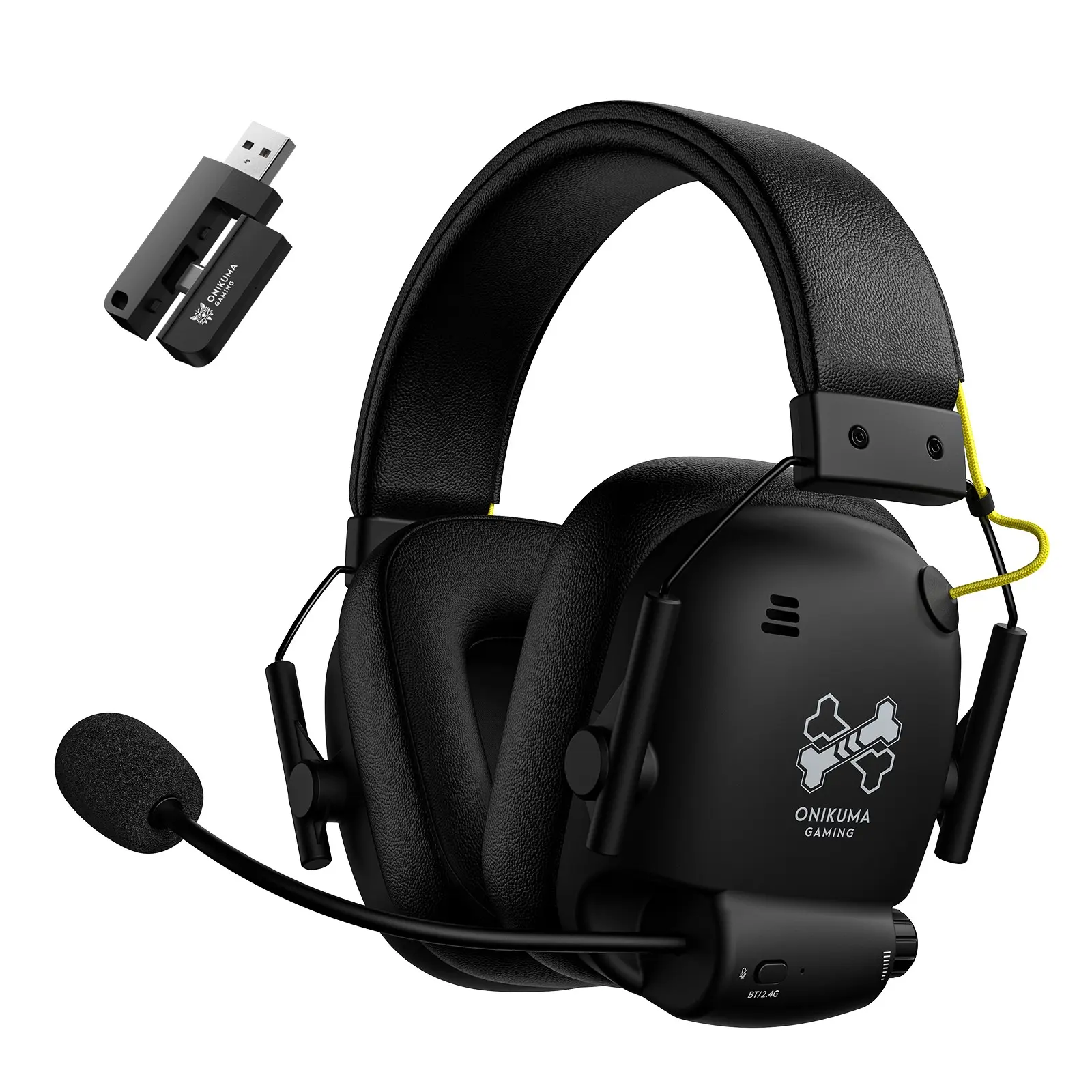 Onikuma Wireless Gaming Headphones, Over-Ear RGB Esports Headset, Multiplatform Gaming Headset, Computer Headset, Gaming Accessory, Gaming Pc Accessories, 1000mah Long Battery Life, PC & Laptop Compatible, New Condition