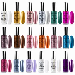 ELL LOUREL Metallic Nail Polish Multi-Color Cosmetic Set - 10ml/0.34fl.oz Quick-Drying No-Lamp Formula, Ideal for Daily Nail Art, Home Manicures, Gifting