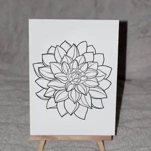 Pre-Designed DIY Flower 11x14 Canvas for Paint Night