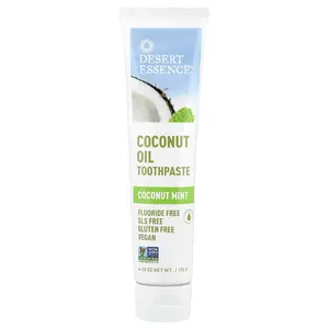 Desert Essence Coconut Oil Toothpaste, Coconut Mint, 6.25 oz (176 g)