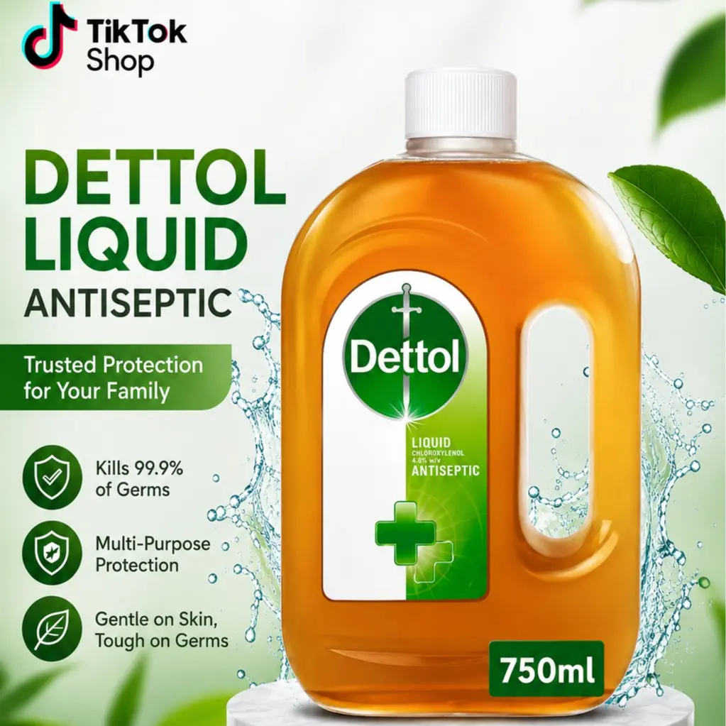 Dettol Antiseptic Disinfectant Liquid 750ml - Household Cleaning Solution, Multisurface Use Floor Cleaner, Helps Remove Germs, Versatile Surface Cleanser