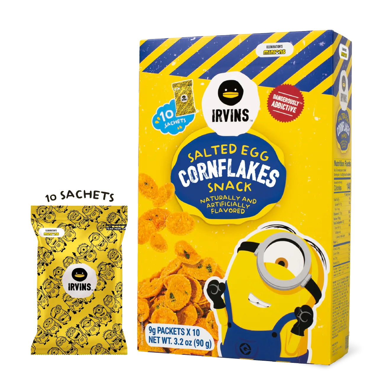 IRVINS X MINIONS Salted Egg Cornflakes Snack (3.2oz)