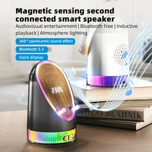 Smart Bluetooth-compatible Phone Stand Speaker Charger, 5-In-1 Mobile Power Bank with Fast Charge, Wireless Audio Speaker and Phone Holder