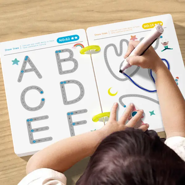 96 Pages Kids Pre-Writing Tracing Workbook Preschool Fine Motor Control Training Book Line Shape Dot Practice Activity Book for Toddlers Ages 3-6 Improve Handwriting & Focus