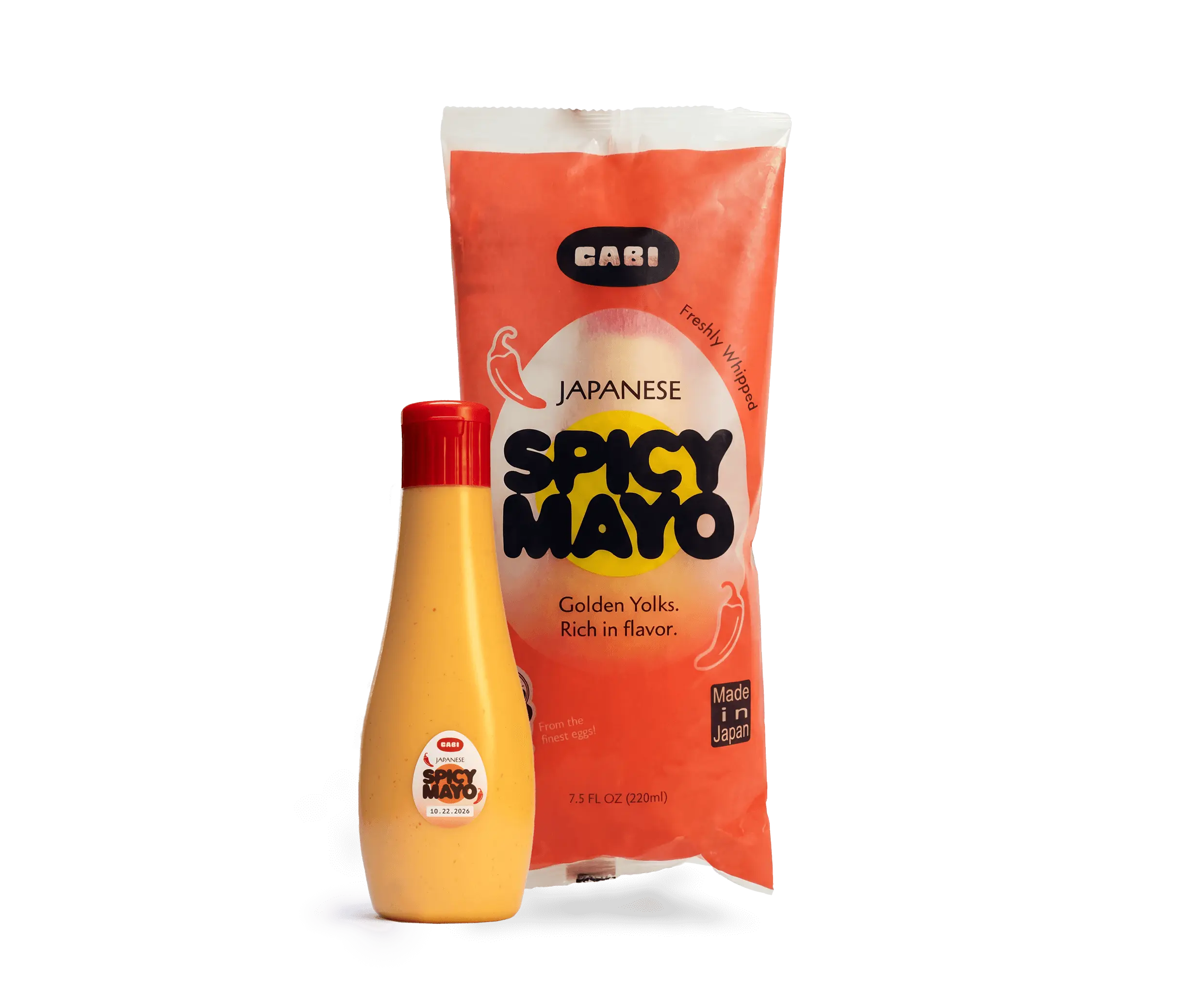 Cabi Japanese Spicy Yuzu Mayo – Freshly Whipped w/Clean Ingredients - Balanced Yuzu Citrus, Cage-Free Golden Egg Yolk & Rice Bran Oil – Sandwich, Sushi, Burger, Squeeze Bottle Mayonnaise