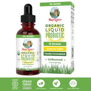 MaryRuth's USDA Organic Liquid Probiotic - Travel Size - Digestive Health - Gut Health - Women, Men & Kids Probiotic - 13 Strains - Vegan - 2 oz