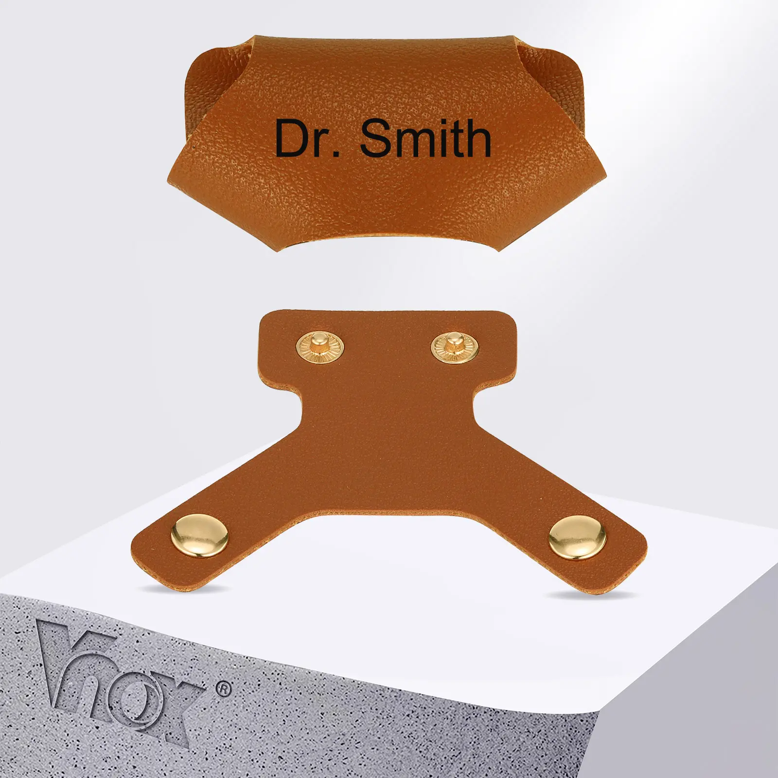 Vnox Free Personalized Stethoscope Name Tag Charm for Nurse Doctor Vet, Custom PU Leather Stethoscope ID Lable Accessory