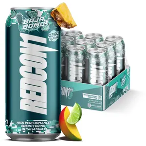 Energy High Performance Drink, Baja Bomb - Zero Sugar Energy Drink with Alpha GPC Nootropic - 200mg of Natural Caffeine from Green Coffee Beans - Vitamin B6, B12 & B5 to Boost Mood (12 ct)