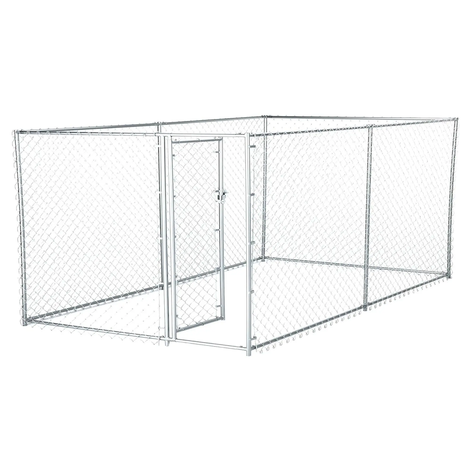 Lucky Dog Heavy Duty Steel Outdoor Chain Link Dog Kennel Enclosure