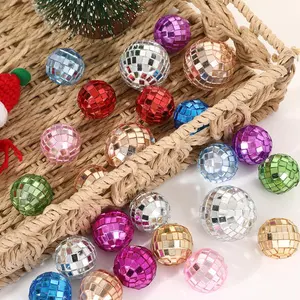 Disco Ball, Colorful Reflective Mirror Disco Ball, DIY Ornament, Hanging Ornament for Christmas Tree, Party, Wedding, Birthday, Home Decor, Decoration