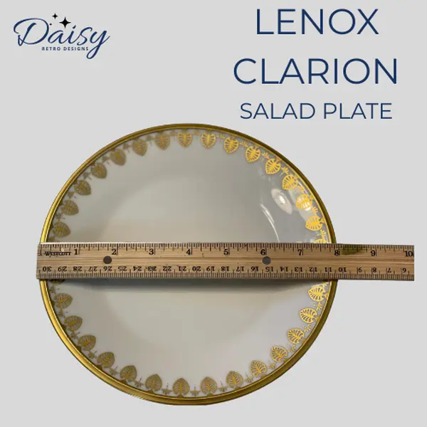 Lenox Clarion Salad Plate, Ivory Bone China, Gold Trim