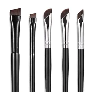 5pcs Eyeliner Brush Set – Ultra-Thin, Angled & Flat Brushes for Precision Makeup, Professional Eye Liner & Beauty Tools