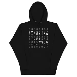 Sovereign Network Hash Unisex Hoodie (WHITE DESIGN)