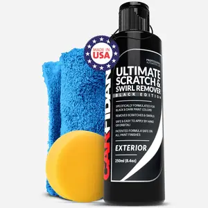 Carfidant Scratch Remover Kit for Black and Dark Color Paints - Easy Swirl and Scratch Repair with Microfiber towel