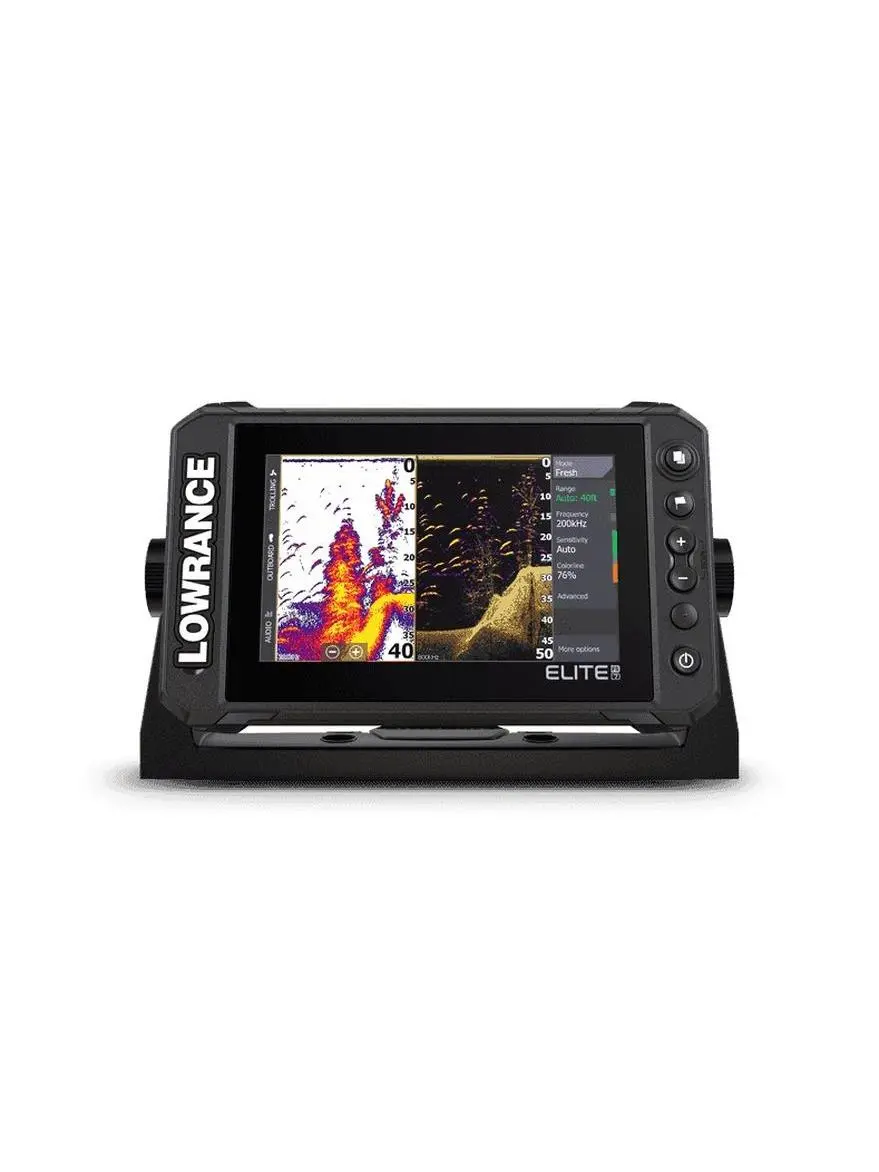 Lowrance Elite FS 7 Fishing System, 7-inch Chartplotter & Fishfinder Combo with High-Resolution Multi-Touch Screen, ActiveTarget Ready & C-MAP Contour+ Charts - No Transducer, 1 Port (9-Pin Connector), 10Hz Waas, Msas, Egnos, Glonass, 12 V Dc, 1X Slot (Mi