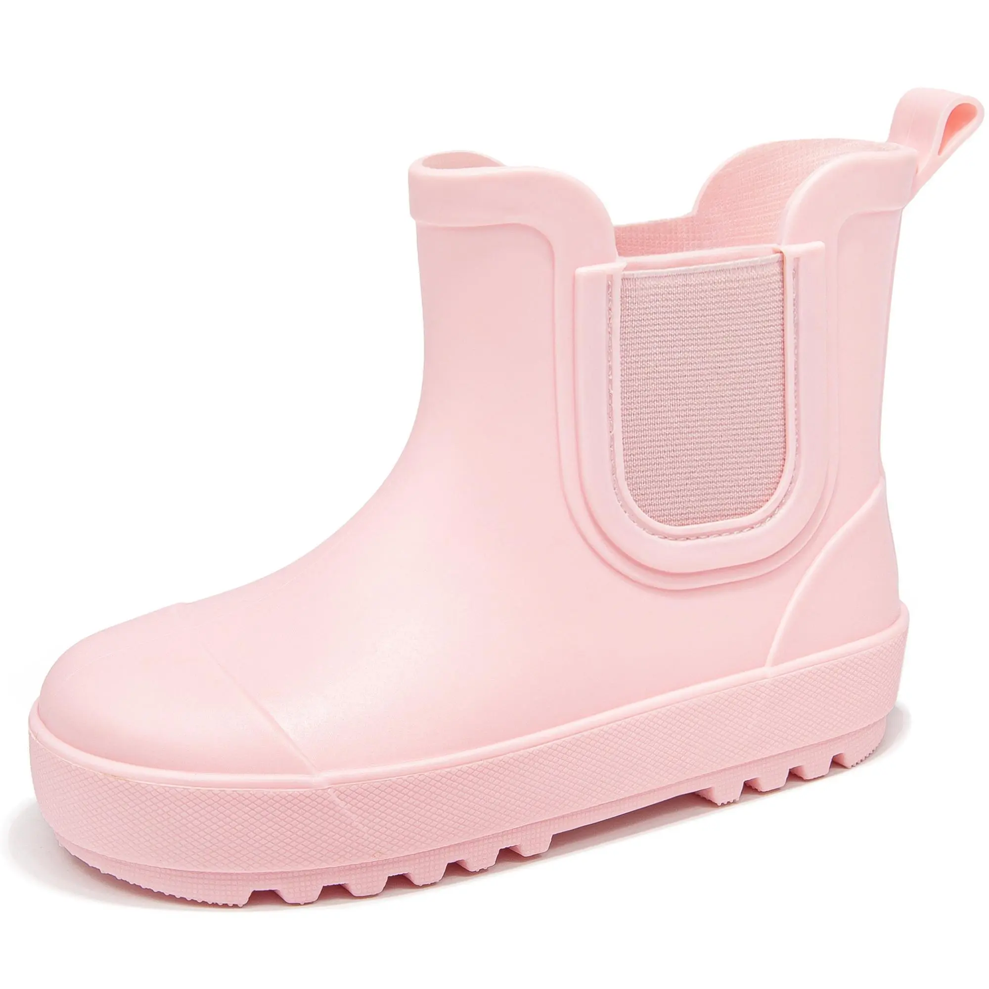 Chelsea Rain Boots for Girls & Boys, Waterproof Rubber Slip-On with Round Toe, Lightweight Kids Rainboots for Toddler to Big Kids, Outdoor, Farm, Park, Hiking
