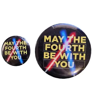 May the fourth be with you button pins.