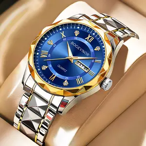 【dealsforyoudays】Men's Business Casual Round Dial Analog Quartz Watch, Fashion Luminous Waterproof Wristwatch with Date Display, Ideal for Daily Wear, Party & Work, Trendy All-match Exquisite Durable Watch for Men, Perfect Birthday Gift