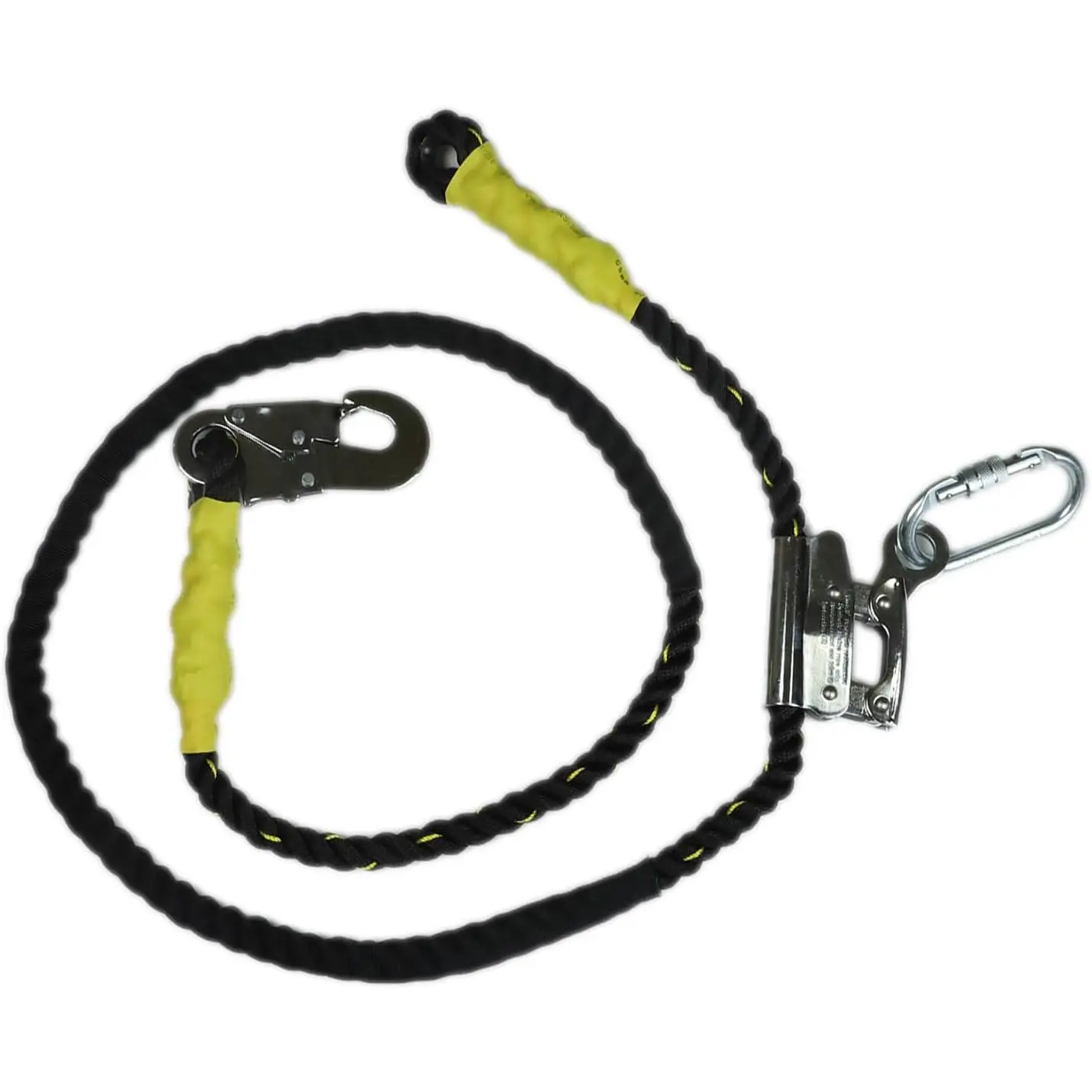12 ft Adjustable Corrosion-Resistant Alloy Steel Tree Climbing Flipline Lanyard - 0.63 in Polyester Positioning Rappelling Kit, 5600lbs Fall Protection for Tree Climbers (Home Supplies)