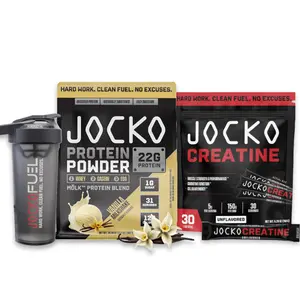 FREE SHAKER INCLUDED - JOCKO Fuel TikTok Exclusive Bundle - Includes Protein Powder and Creatine, Perfect for Workouts, Energy Fitness Supplements Dietary Edible Healthcare