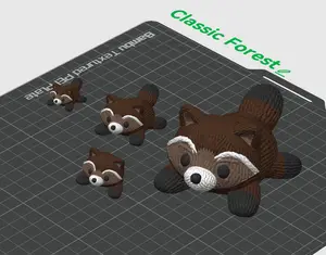 Knitted Raccoon – Articulated Fidget Toy | Multiple Colors & Sizes!