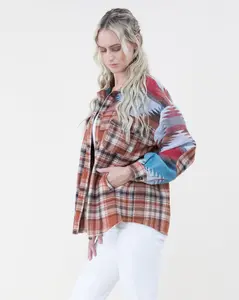 Western Plaid Print Shacket