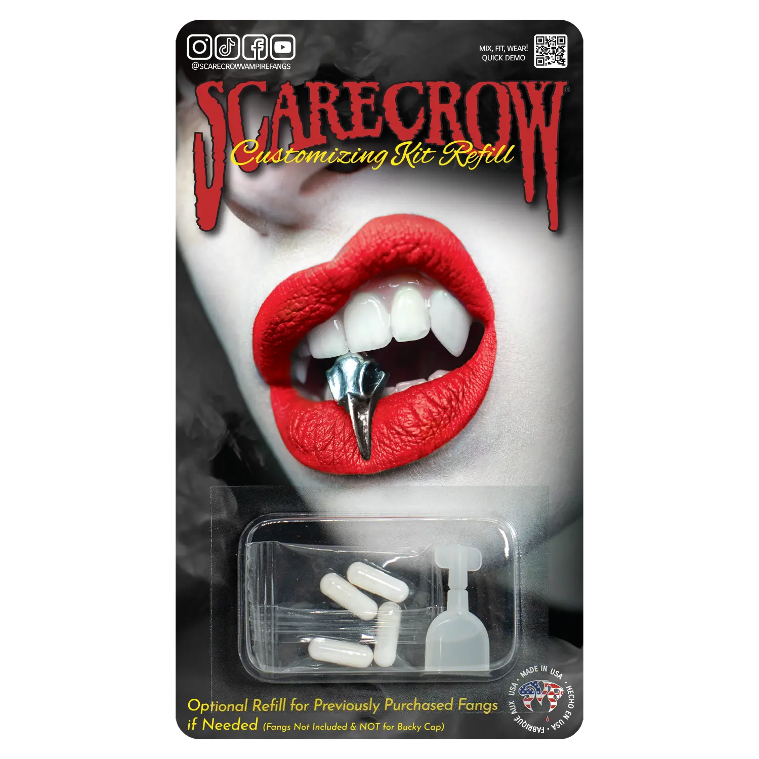 Scarecrow Vampires Fangs Customizing Re-fill Kit