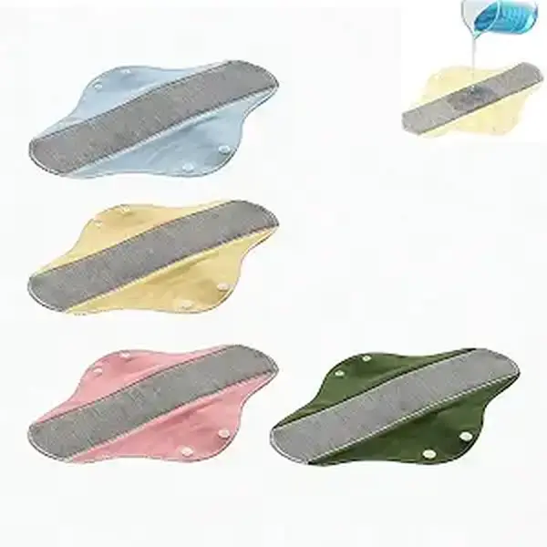 4PCS Breathable Cotton Bed Protectors & Reusable Incontinence Bed Pads, Reusable Washable Sanitary Pads, Leak-Proof Washable Incontinence Pads, Graphene Washable Menstrual Pads, Cost-Effective Washable Incontinence Pad Multicolor 4 Pack