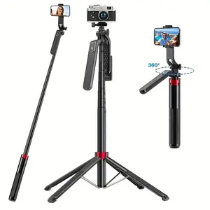 All-in-One Phone Tripod with 360° Rotation: Wireless Remote Control & Extendable Stand – Professional Video Gear for TikTok, Live Streaming & Content Creation  light stick selfie portable