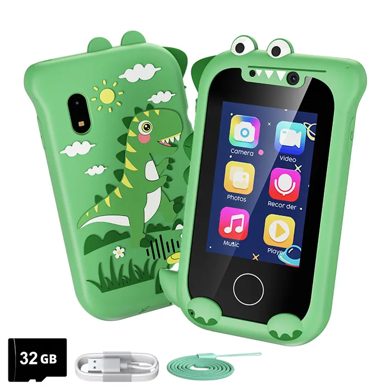 children's mobile phone toys, Smart Phone Toys with dual camera for Kids boys and girls aged 3-8, fake dinosaur toys, mobile phones, music,  games, birthday gifts backtoschool