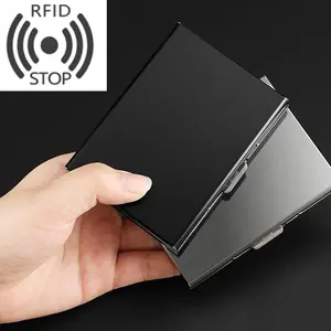 RFID Blocking Metal Credit Card Holder - Compact Pocket-Size Business Minimalist Wallet, Slim Anti-Scan Premium Aluminum Case for 6+ Cards, Portable for Camping & Hiking, Skimming Protection summervibes