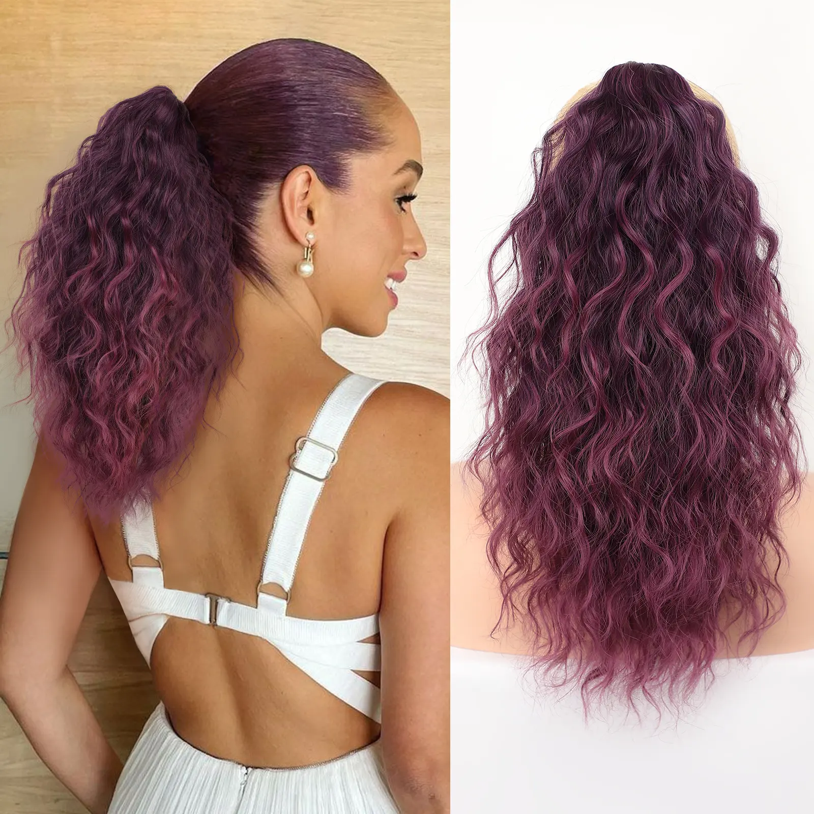 Mix Purple Claw clip Ponytail