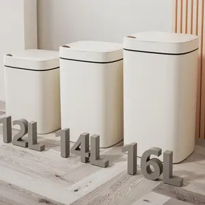 Smart Trash Can: Touch-Free Sensor, Sleek Design, Home & Office Compatible, Easy Clean, Low Voltage | Perfect For Kitchen & Bathroom Battery-Operated (Batteries Not Included)