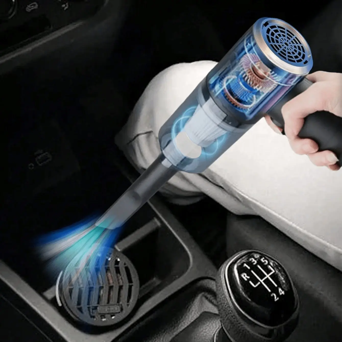 Portable Handheld Vacuum Cleaner, Rechargeable Car Vacuum, Multifunctional Dust Cleaner, Household Cleaning Tool for Car, Home, Office and Pet Hair, Interior Car Cleaner & Car Seat Cleaning Supplies