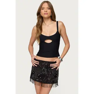 Karin Cut Out Ribbed Tank Top