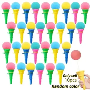 Colorful Mini Ice Cream Launcher Toy Set, Pretend Play Set, Fun Party Gift for Kids, Random Colors, Plastic Base & Striped Design, Perfect for Ice Cream Parties, Gatherings
