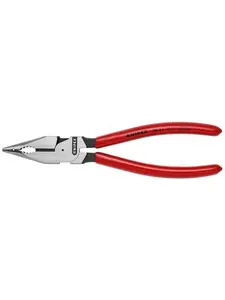 Knipex KNP0821185SBA Multi-Jaw Needle-Nose Combination Pliers, Heavy-Duty Hand Tool for Precision Gripping & Cutting, Multi-Jaw Needle-Nose Pliers