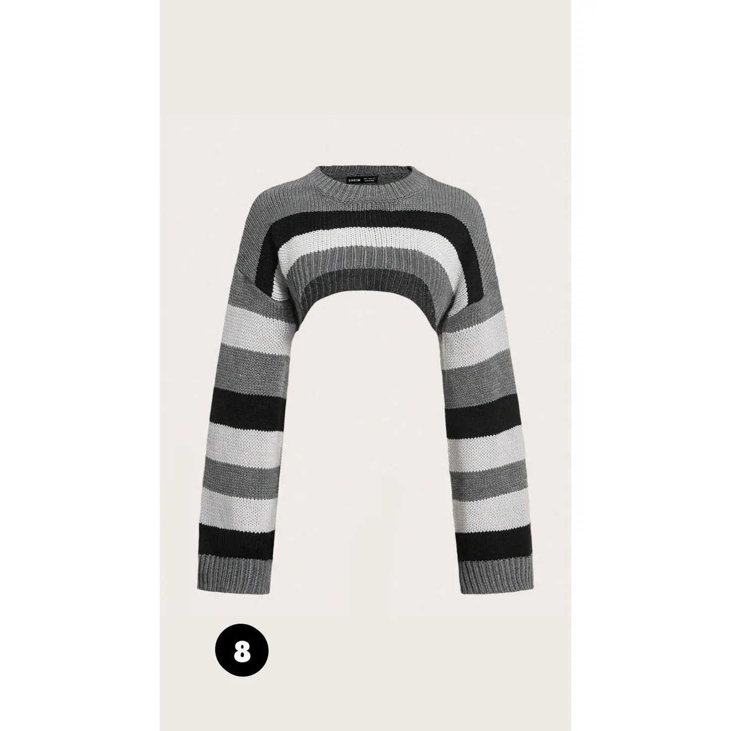 Long sleeve cropped sweater